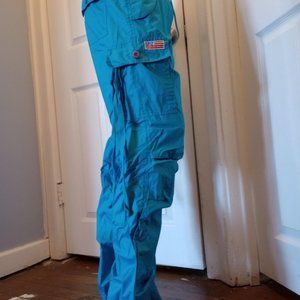 Vintage Y2K bright blue Rave cargo pants UFO brand size small